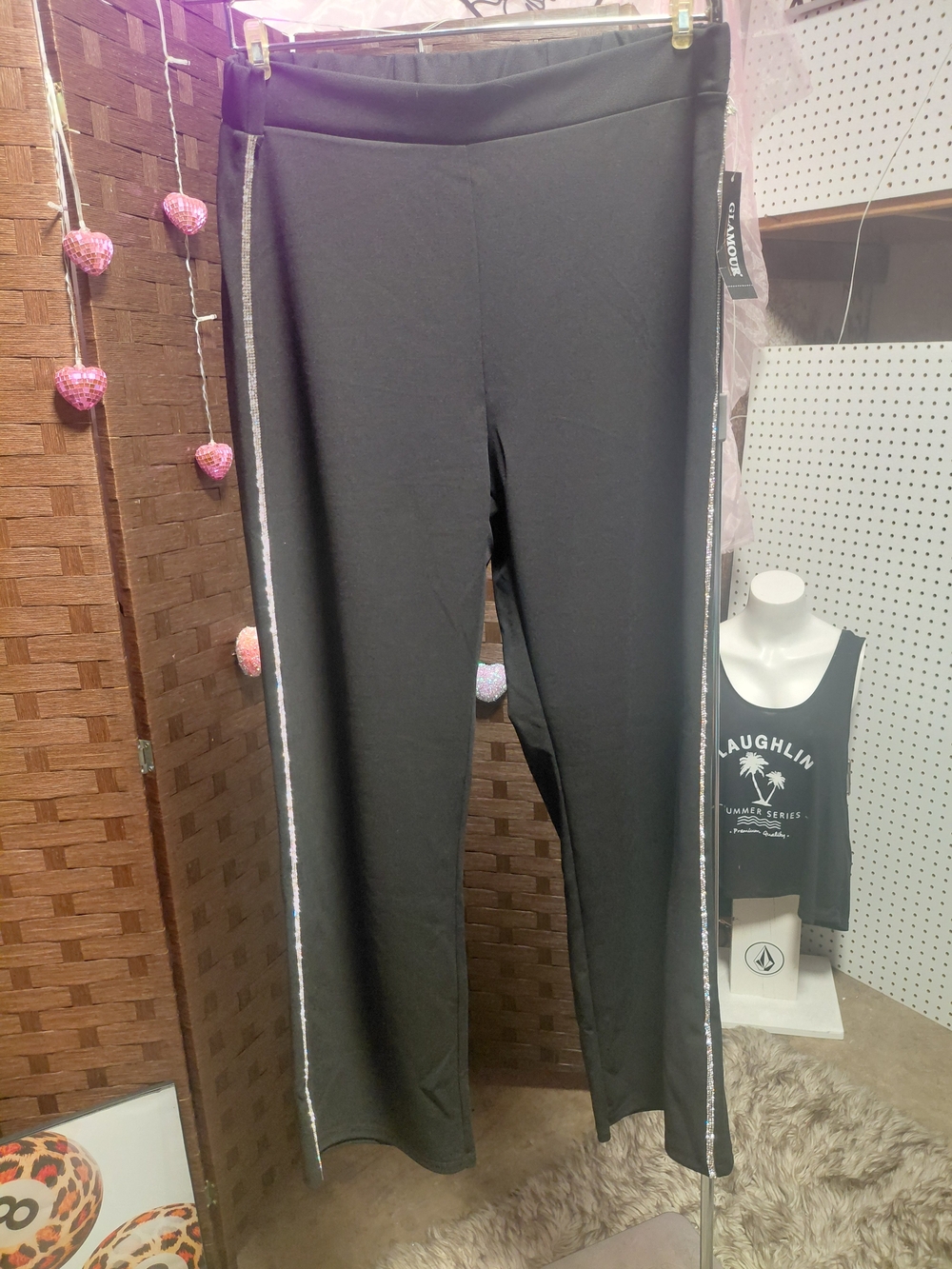 Glamour Black Pull-On Leggings